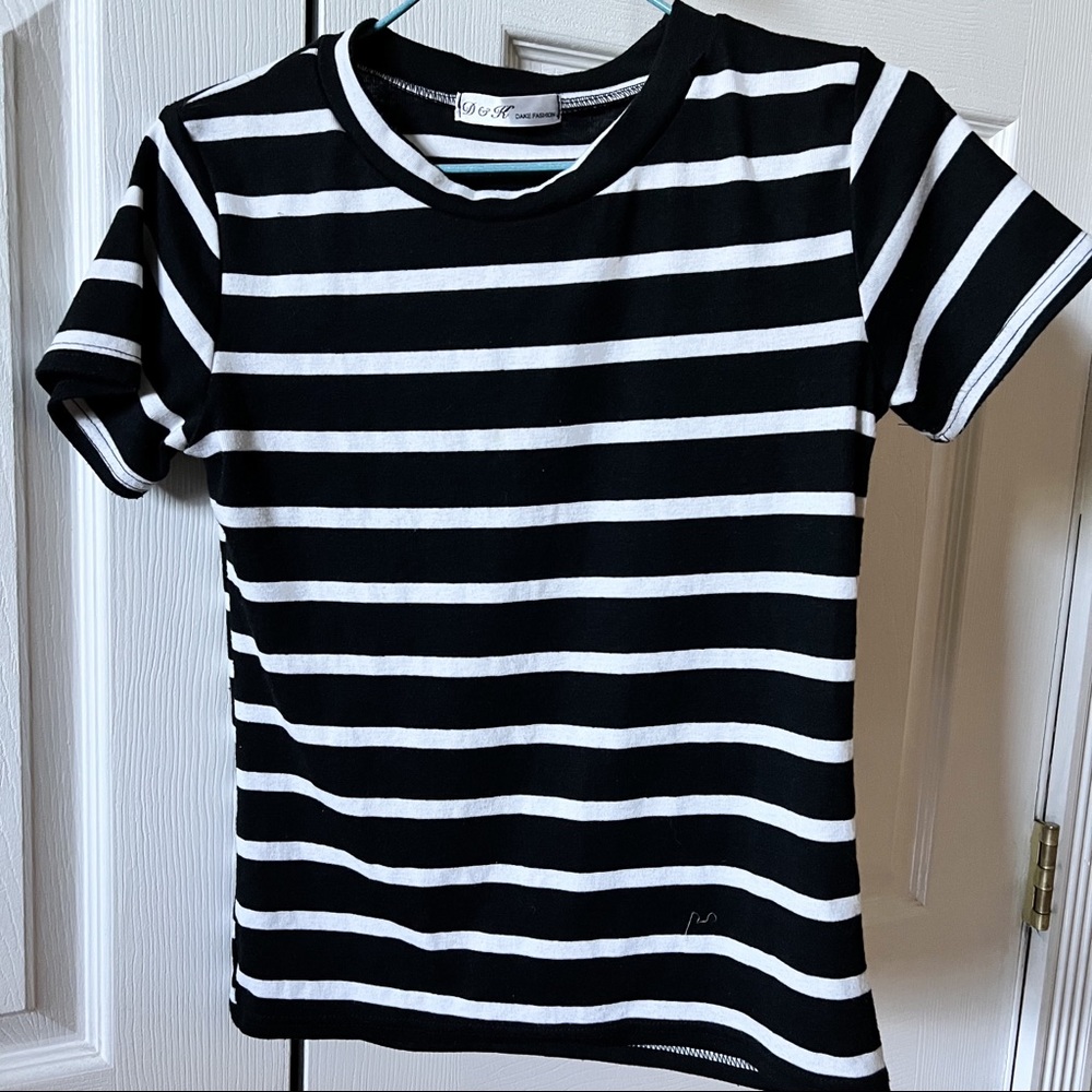 BUY ONE GET ONE FREE Cute Black Striped Tshirt